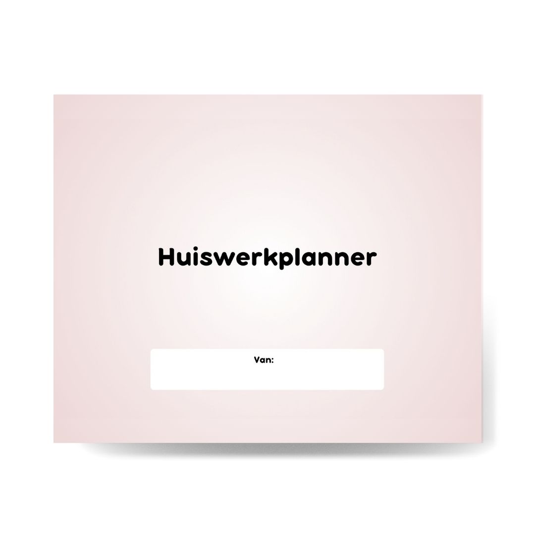 Huiswerkplanner pink